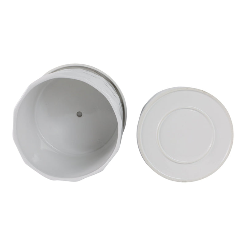 S/2 10/12" Geo Planter, White - Al Rugaib Furniture