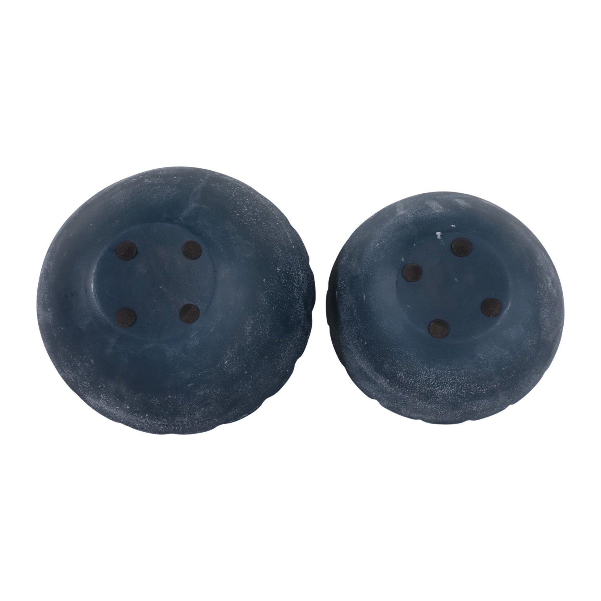 S/2 10/12" Scallop Edge Terracotta Bowls, Blue Bowl| Sagebrook Home