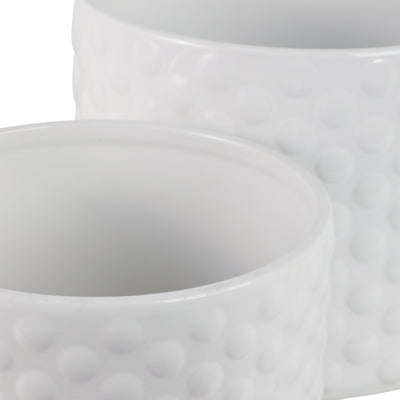 S/2 10/12" Small Bubble Planter, White - Al Rugaib Furniture