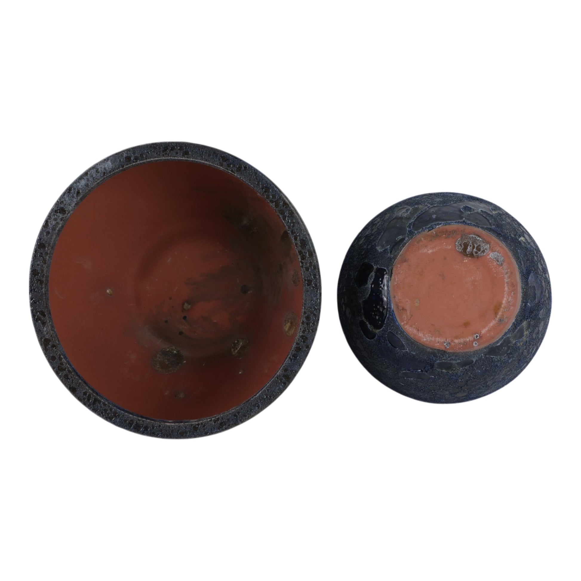 S/2 10/13" Lava Bowl Planters, Blue Planter| Sagebrook Home