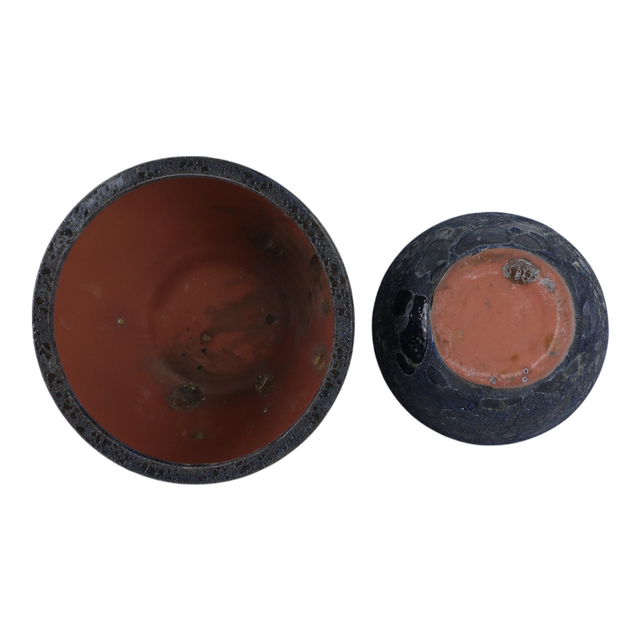 S/2 10/13" Lava Bowl Planters, Blue Planter| Sagebrook Home