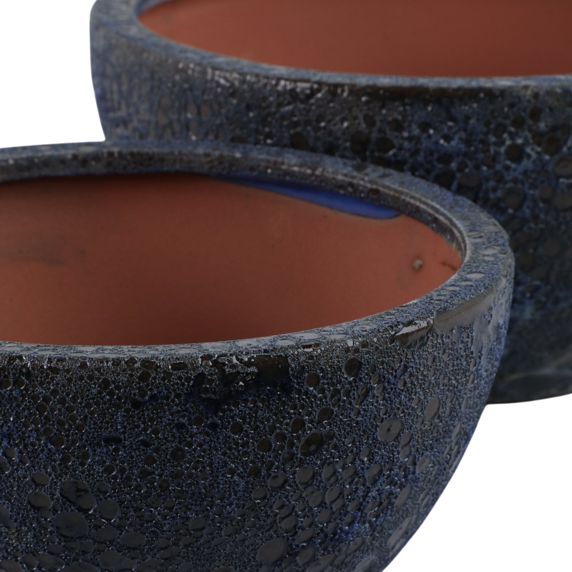 S/2 10/13" Lava Bowl Planters, Blue Planter| Sagebrook Home