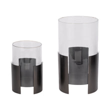 S/2 10/14" 3-LEGGED CONTEMPORARY HURRICANE, ZINC