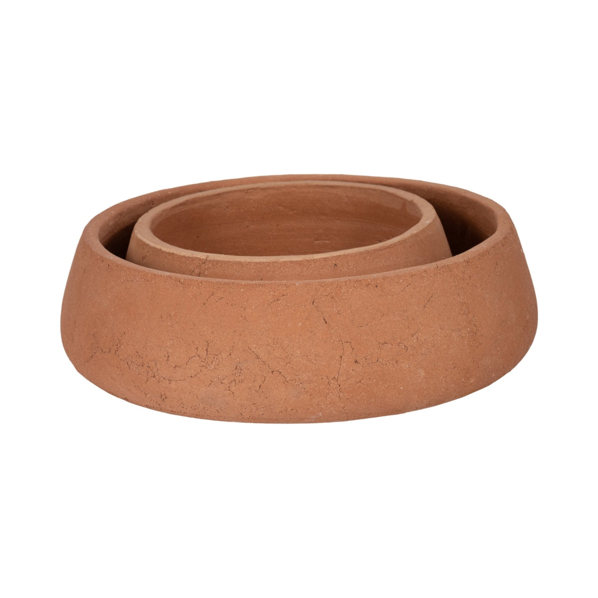 S/2 10/14" Terracotta Bowls, Natural Table Decors| Sagebrook Home