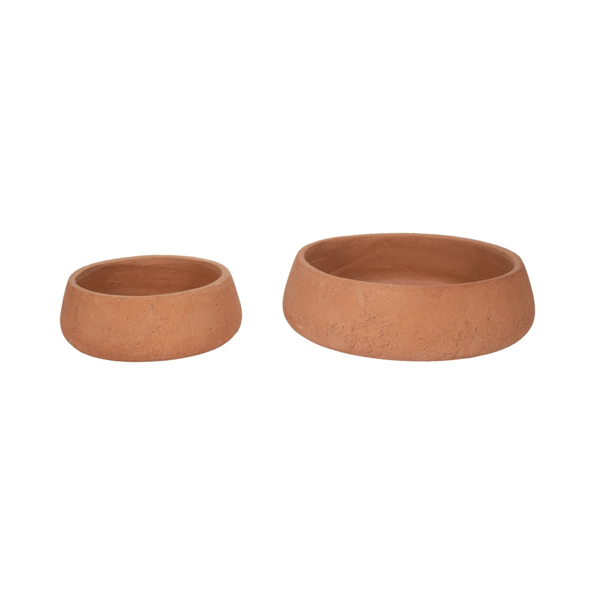 S/2 10/14" Terracotta Bowls, Natural Table Decors| Sagebrook Home