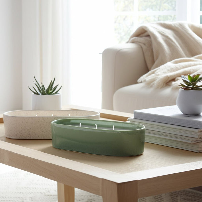 S/2 10x4" 19 Oz Grapefruit&ginger Oval Cndle,multi - Al Rugaib Furniture