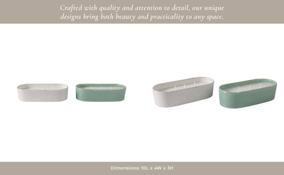 S/2 10x4" 19 Oz Grapefruit&ginger Oval Cndle,multi - Al Rugaib Furniture