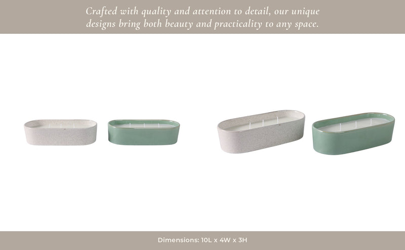 S/2 10x4" 19 Oz Grapefruit&ginger Oval Cndle,multi - Al Rugaib Furniture