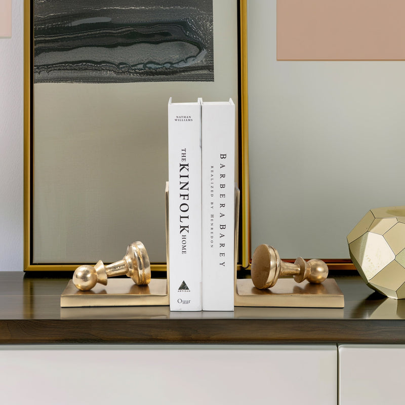 S/2 11" Julian Chess Bookends - Al Rugaib Furniture