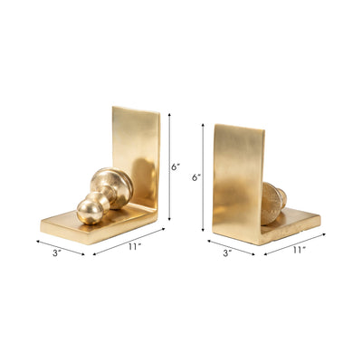 S/2 11" Julian Chess Bookends - Al Rugaib Furniture