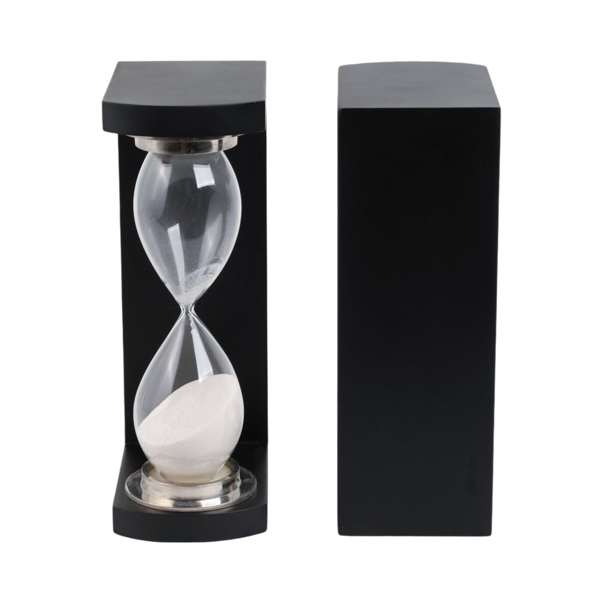 S/2 11" Raven Large Hourglass Bookends Table Decors| Sagebrook Home