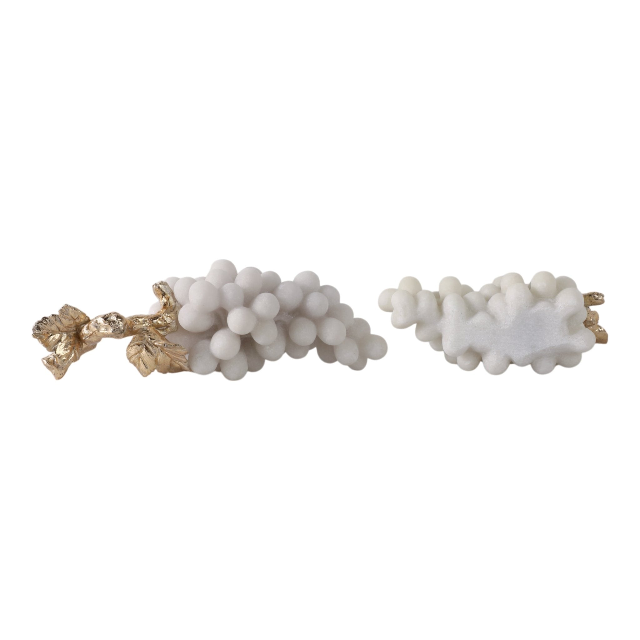 S/2 11/14" Piney Quartz Resin Grapes, White/gold Table Decors| Sagebrook Home
