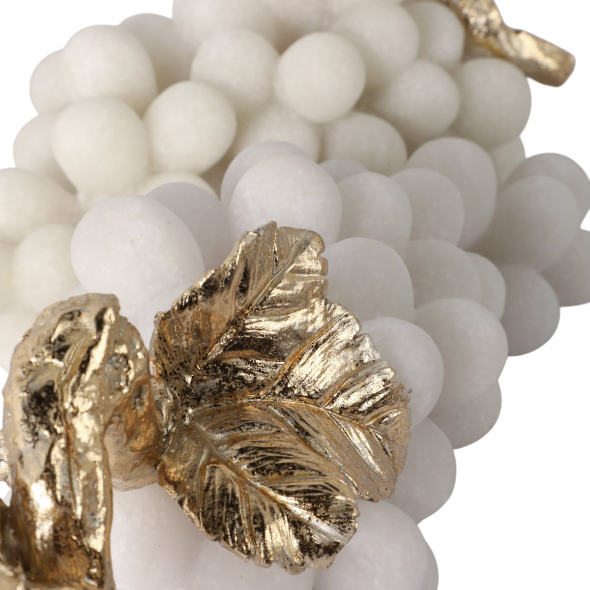 S/2 11/14" Piney Quartz Resin Grapes, White/gold Table Decors| Sagebrook Home