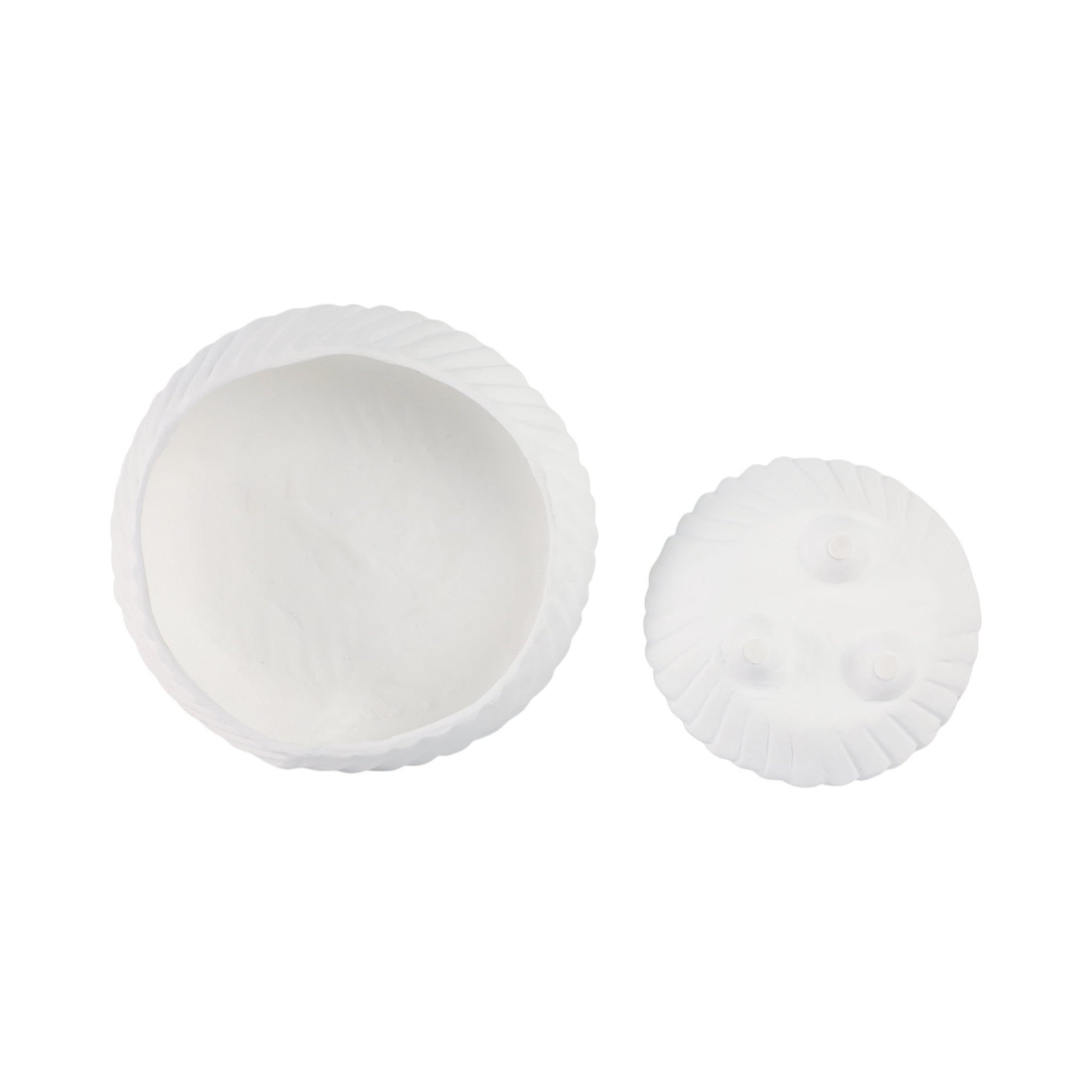S/2 11/15" TAPERED ECOMIX BOWLS WITH LINES, WHITE Table Decors| Sagebrook Home