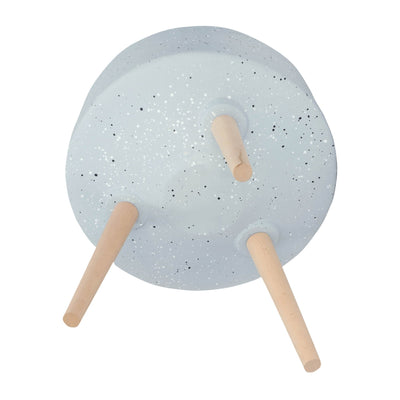 S/2 11/15" TERRAZZO PLANTER W/ WOOD LEGS, GRAY - Al Rugaib Furniture