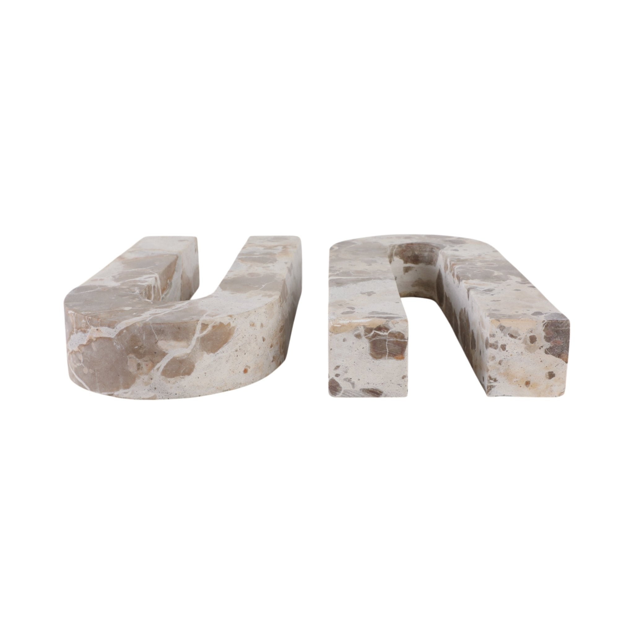 S/2 12" Pompano Beige Marble Arches Table Decors| Sagebrook Home