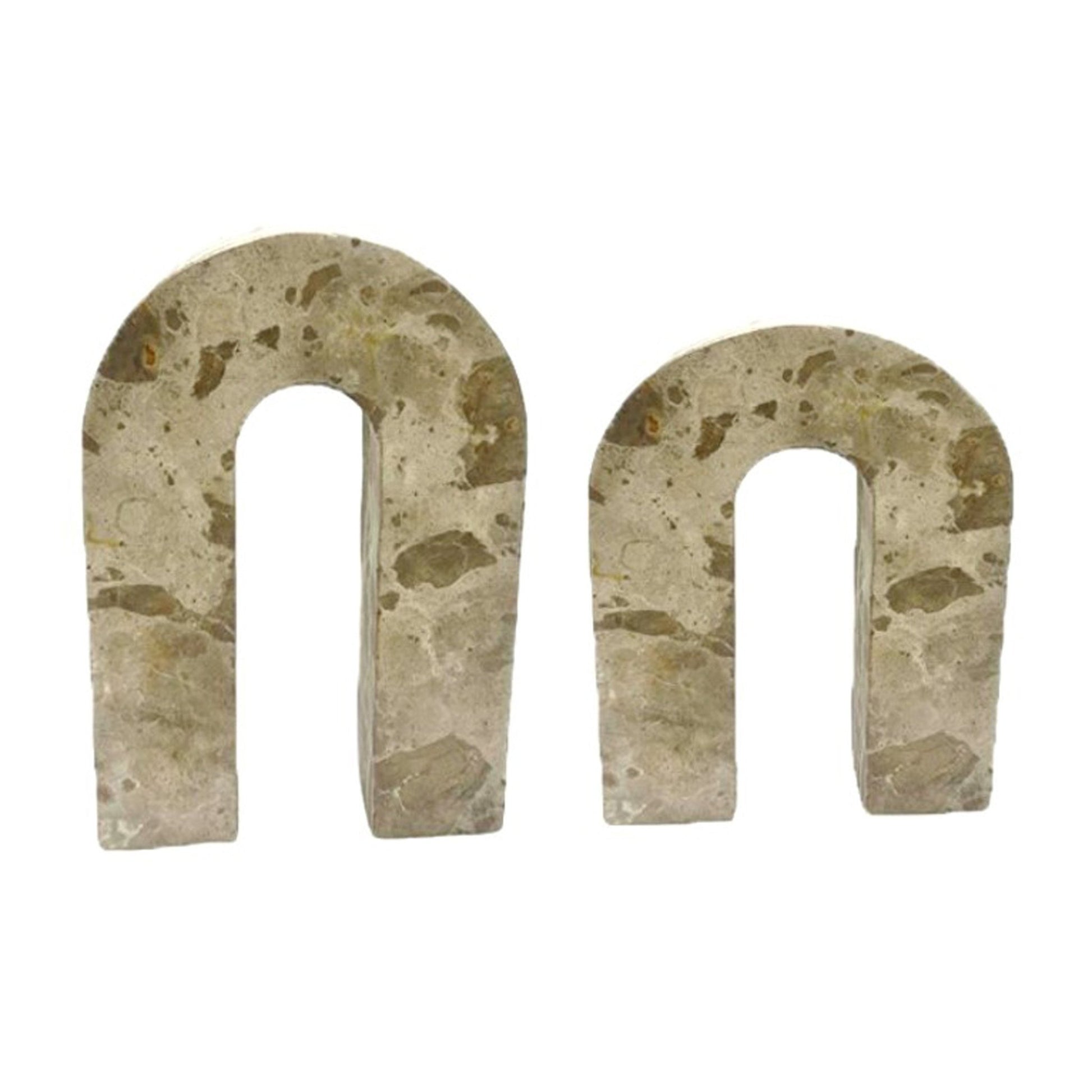 S/2 12" Pompano Beige Marble Arches Table Decors| Sagebrook Home