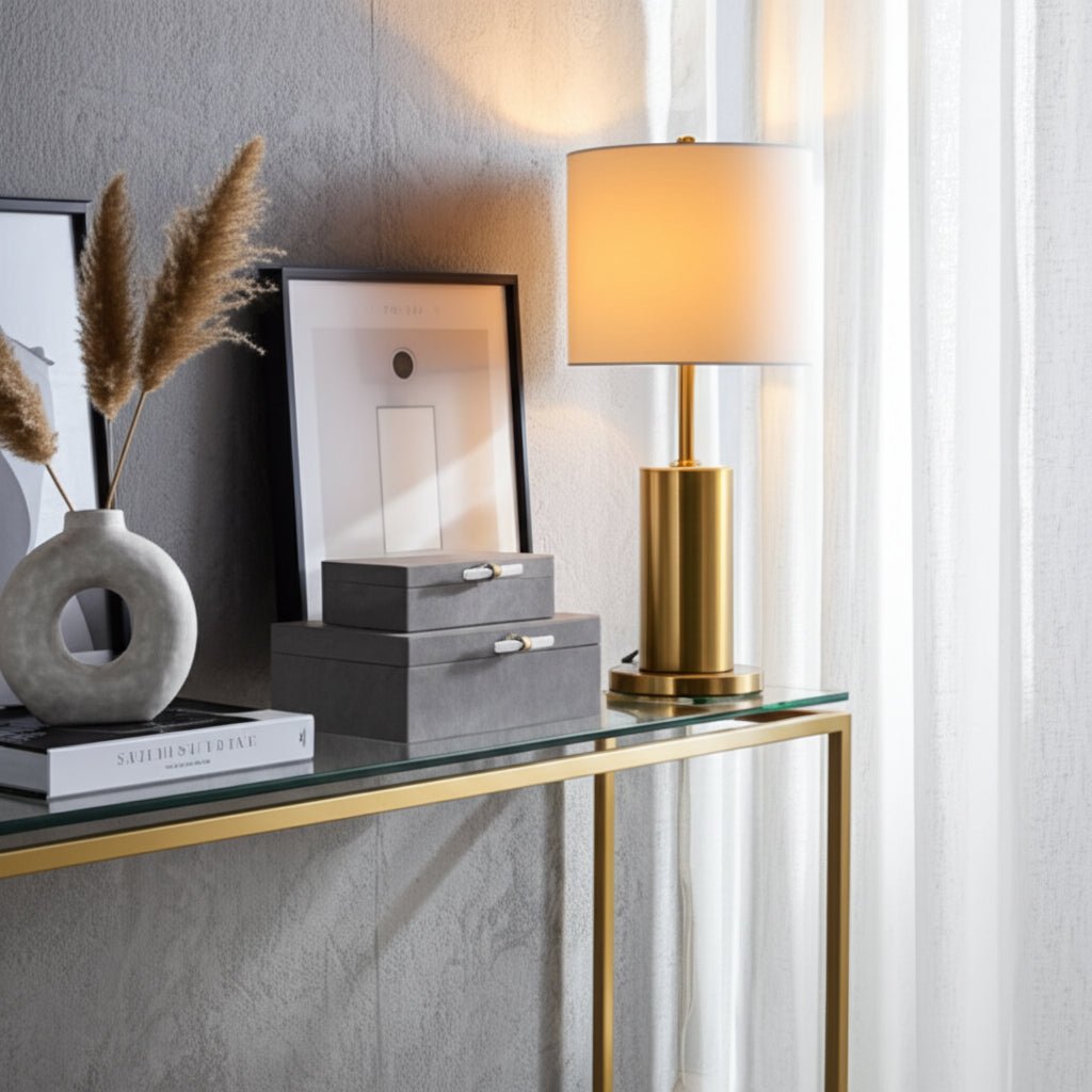 S/2 12/14"AVEA GRAY SUEDE/MOONSTONE HARDWARE BOXES Table Decors| Sagebrook Home