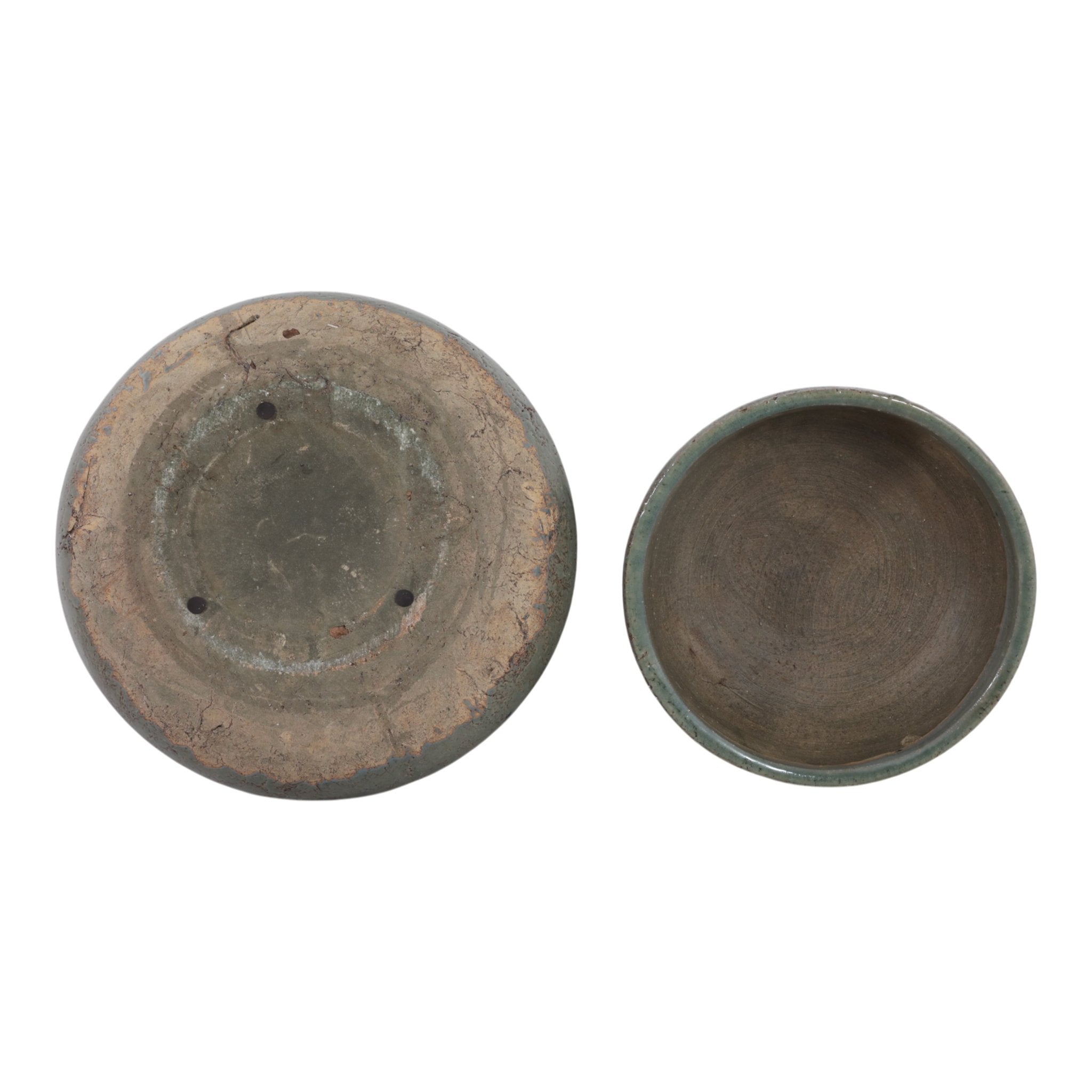 S/2 12/15" Bowls, Green/brown Bowl| Sagebrook Home