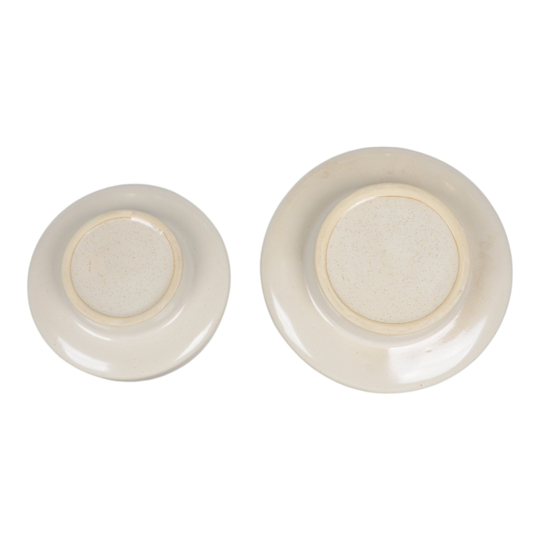 S/2 12/15" Reactive Grip Glaze Bowls, Ivory/brown Table Decors| Sagebrook Home