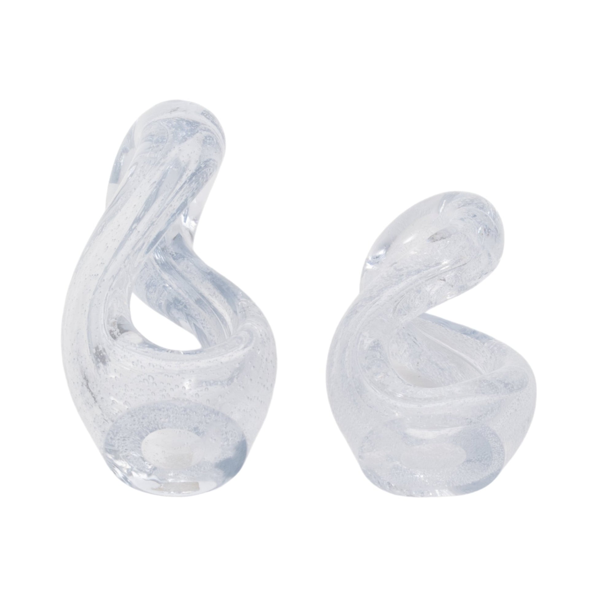 S/2 12/17" Celestine Glass Sculptures, Clear Table Decors| Sagebrook Home
