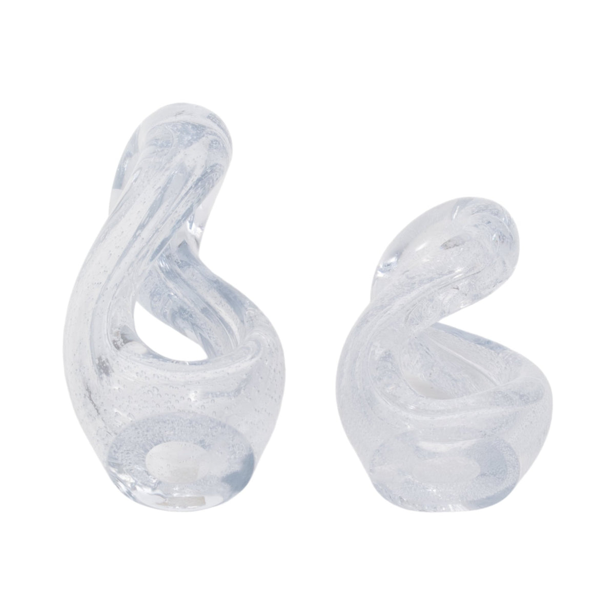 S/2 12/17" Celestine Glass Sculptures, Clear Table Decors| Sagebrook Home