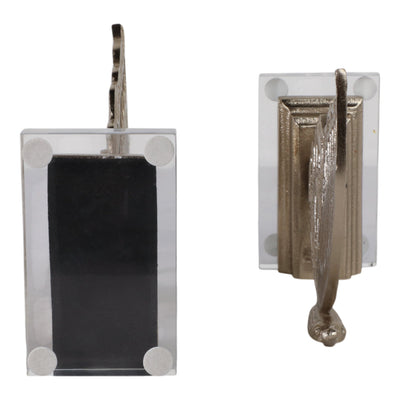 S/2 13" Clarke Butterfly Bookends, Gold - Al Rugaib Furniture