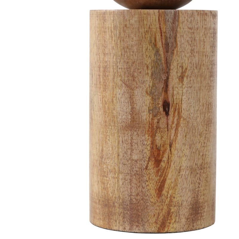 S/2 13/11" Birmingham Wood And Stainless Steel Can - Al Rugaib Furniture