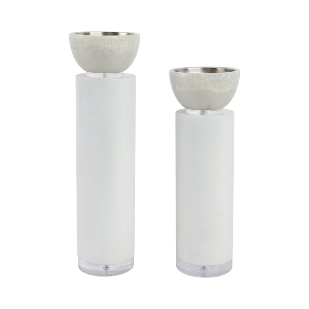 S/2 13/11" Colchester Wood And Mica Resin Candle H Candle Holders| Sagebrook Home