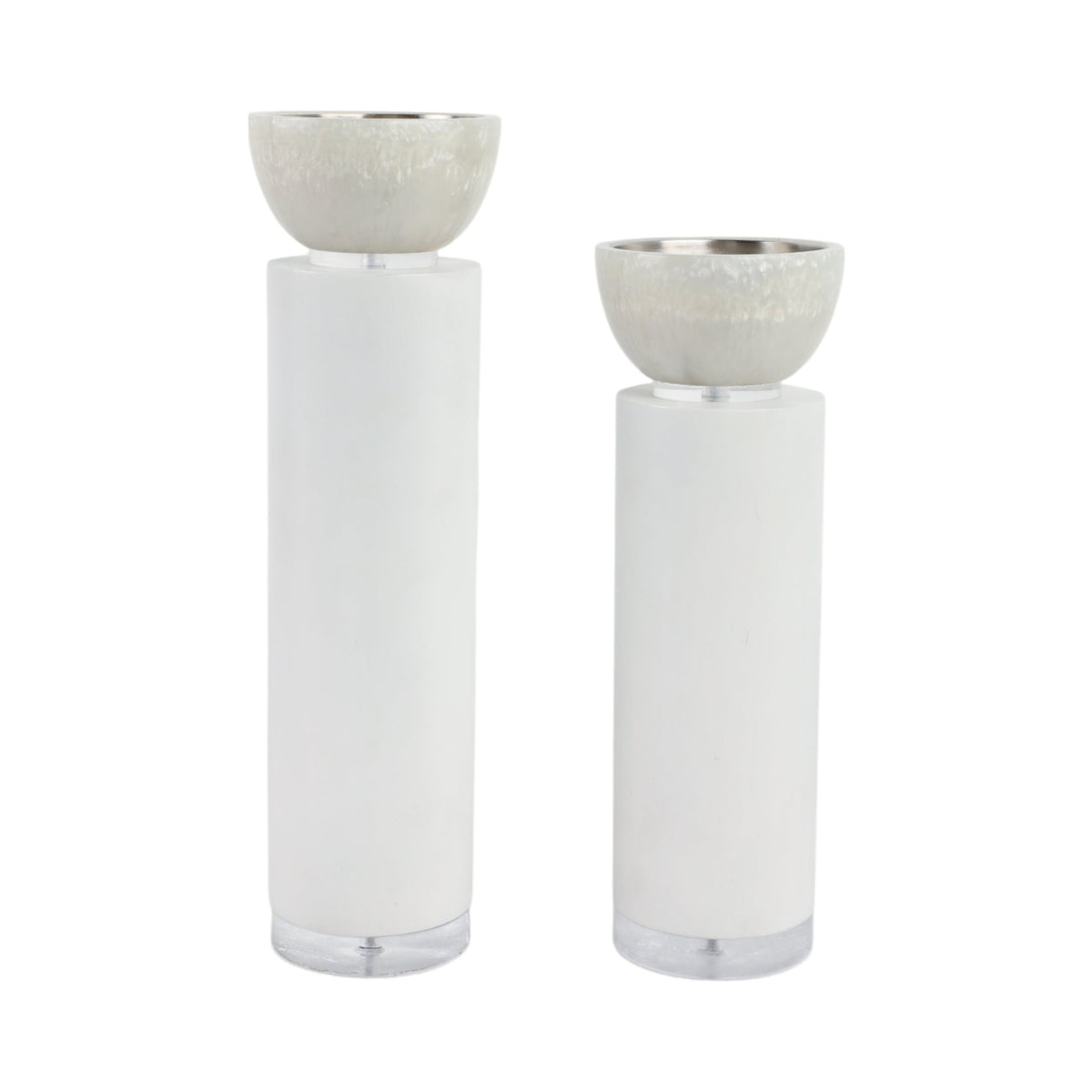 S/2 13/11" Colchester Wood And Mica Resin Candle H Candle Holders| Sagebrook Home