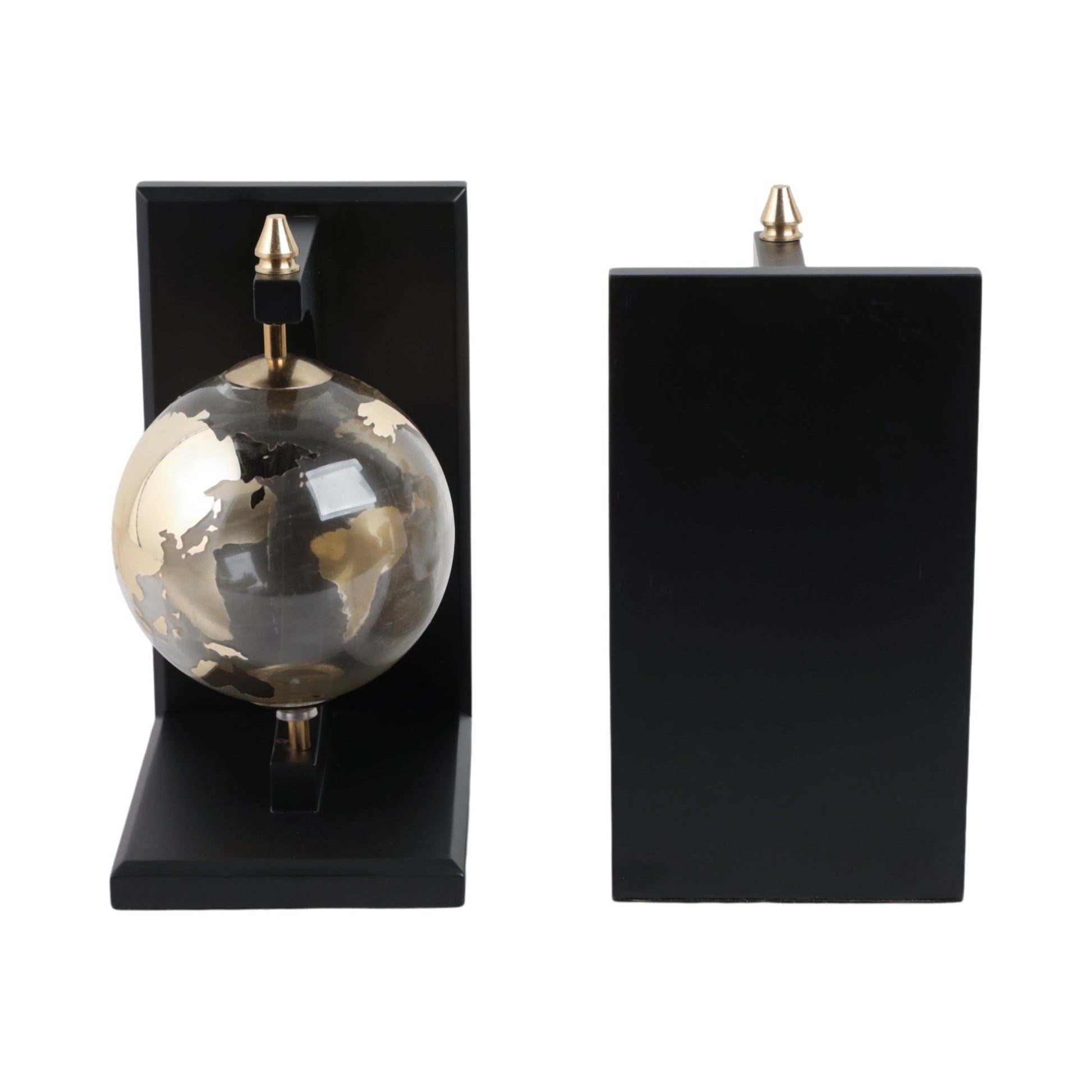 S/2 14" Bardot Glass Globe Bookends Table Decors| Sagebrook Home