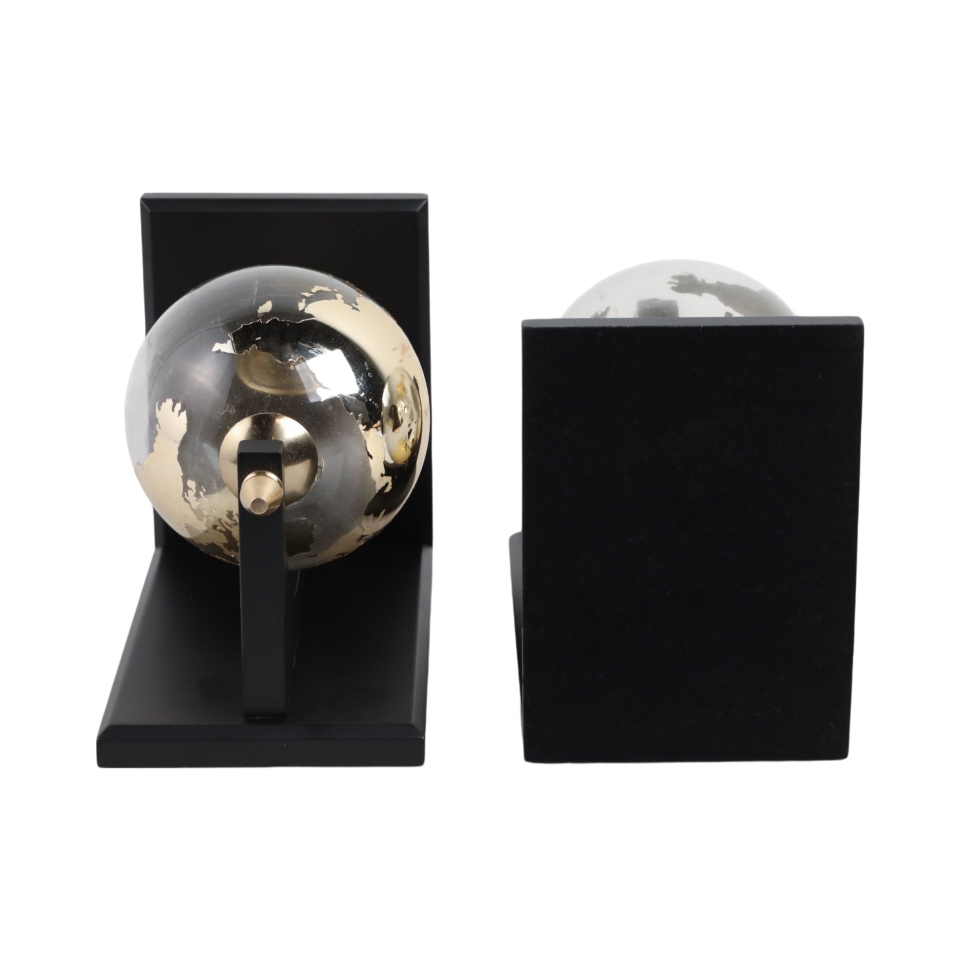 S/2 14" Bardot Glass Globe Bookends Table Decors| Sagebrook Home