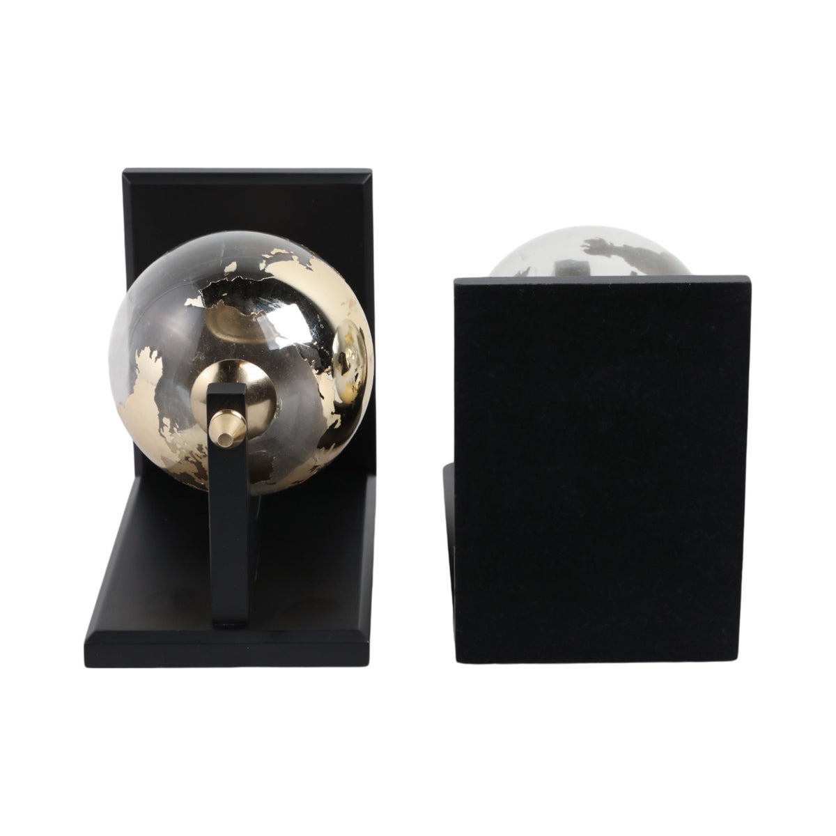 S/2 14" Bardot Glass Globe Bookends Table Decors| Sagebrook Home