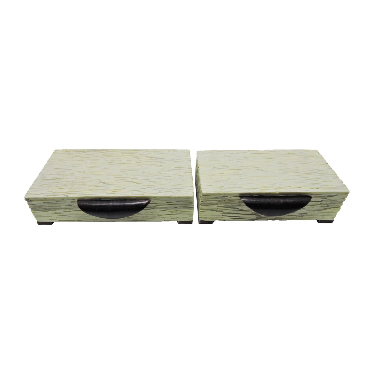 S/2 14/16" Hadwin Resin Cream Boxes Table Decors| Sagebrook Home