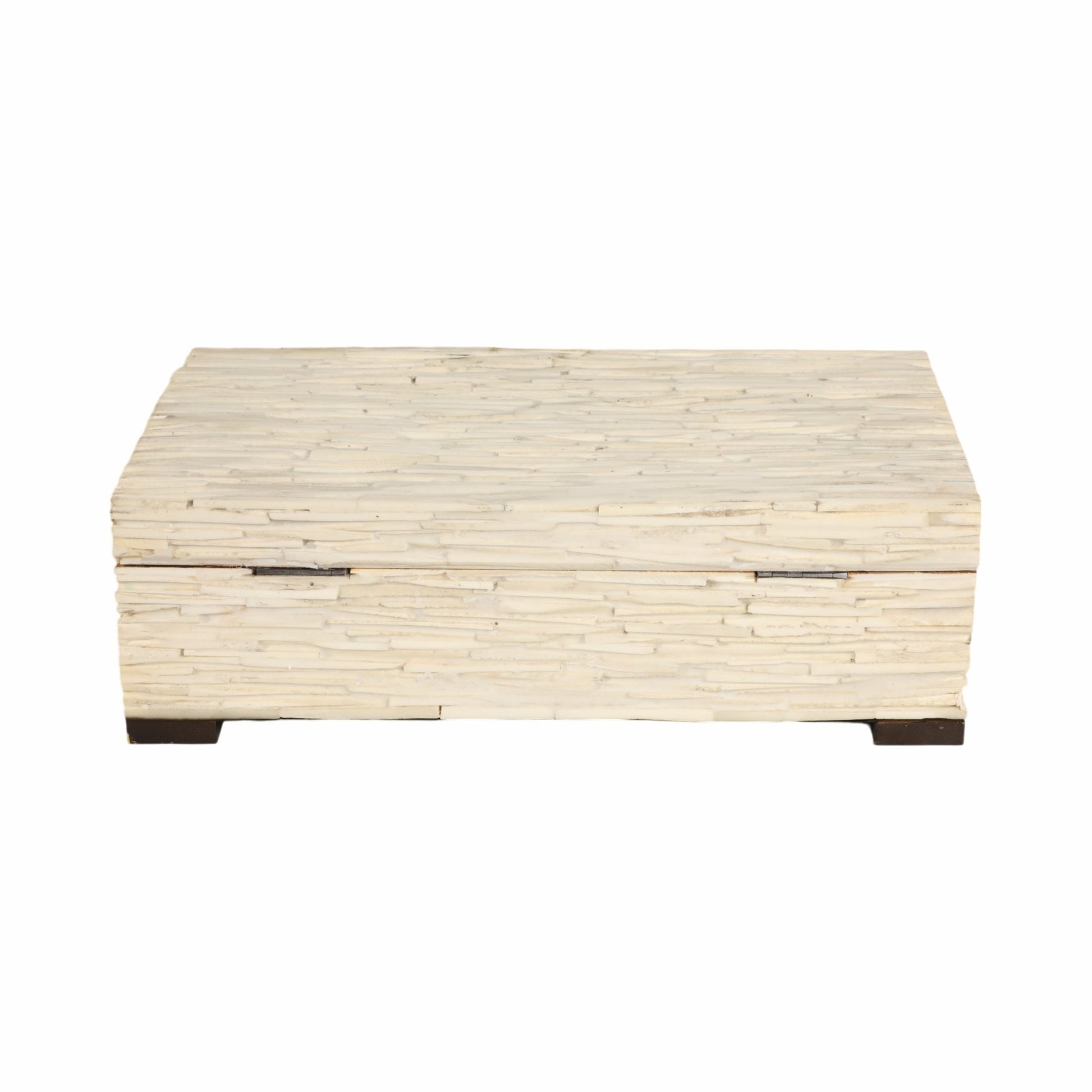 S/2 14/16" Hadwin Resin Cream Boxes Table Decors| Sagebrook Home