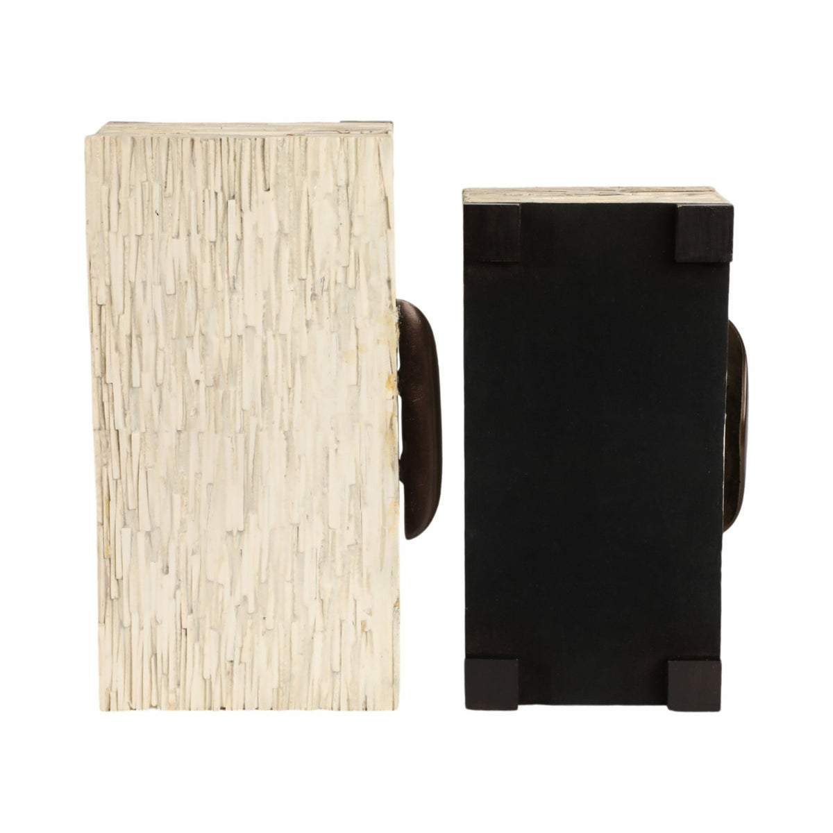 S/2 14/16" Hadwin Resin Cream Boxes Table Decors| Sagebrook Home