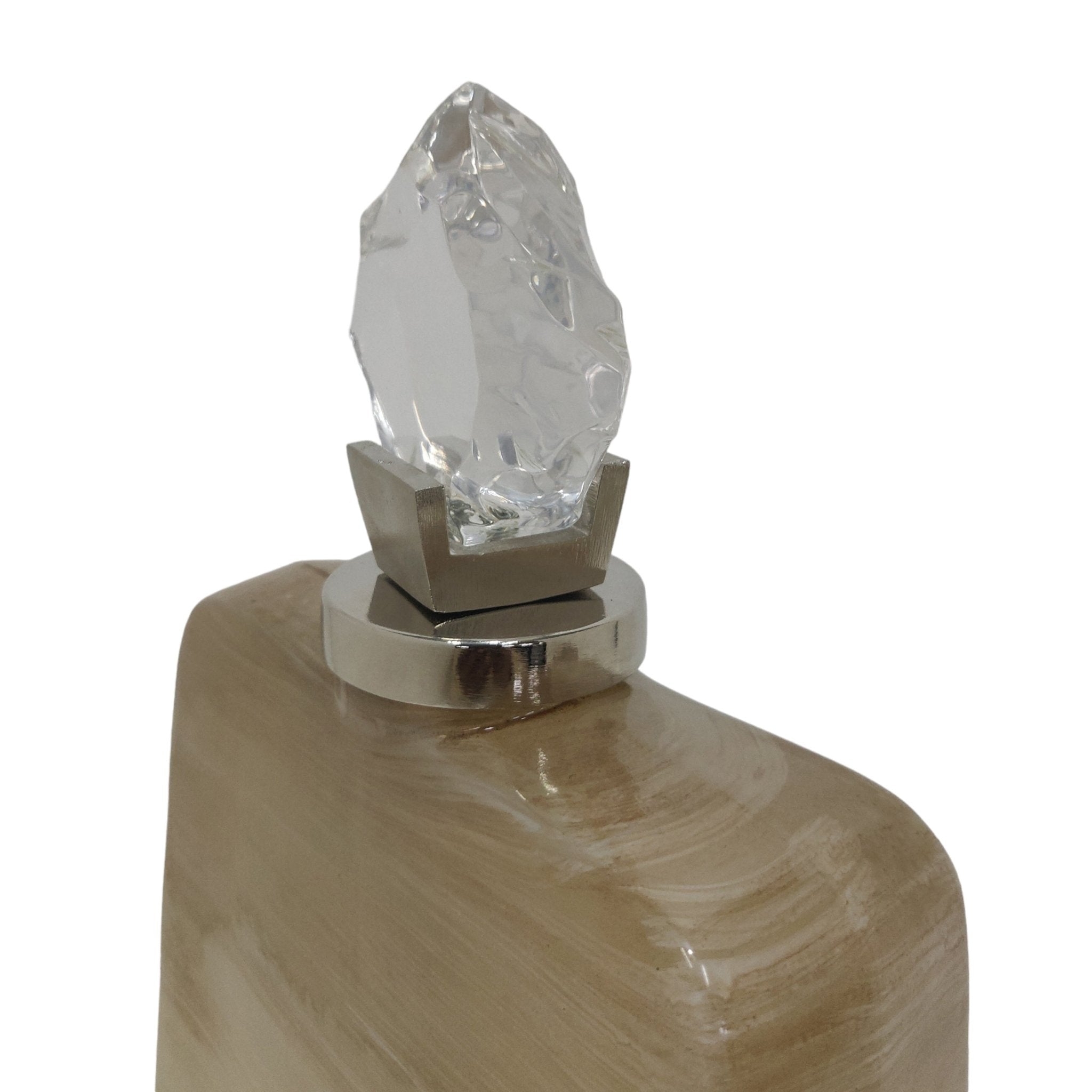 S/2 14/16" Laurier Glass Bottles W/acrylic Topper Vases and Jars| Sagebrook Home
