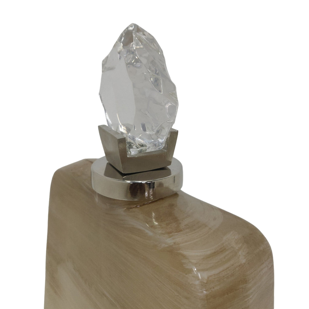 S/2 14/16" Laurier Glass Bottles W/acrylic Topper Vases and Jars| Sagebrook Home