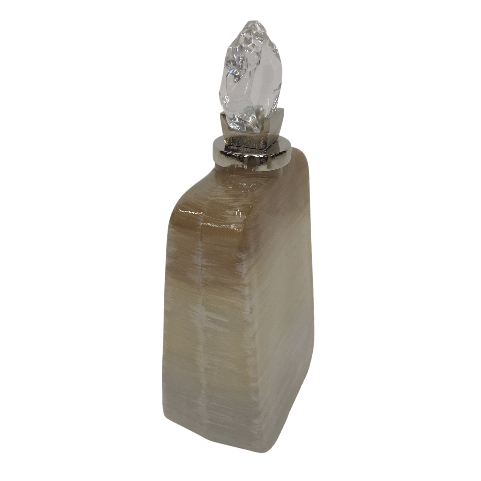 S/2 14/16" Laurier Glass Bottles W/acrylic Topper Vases and Jars| Sagebrook Home