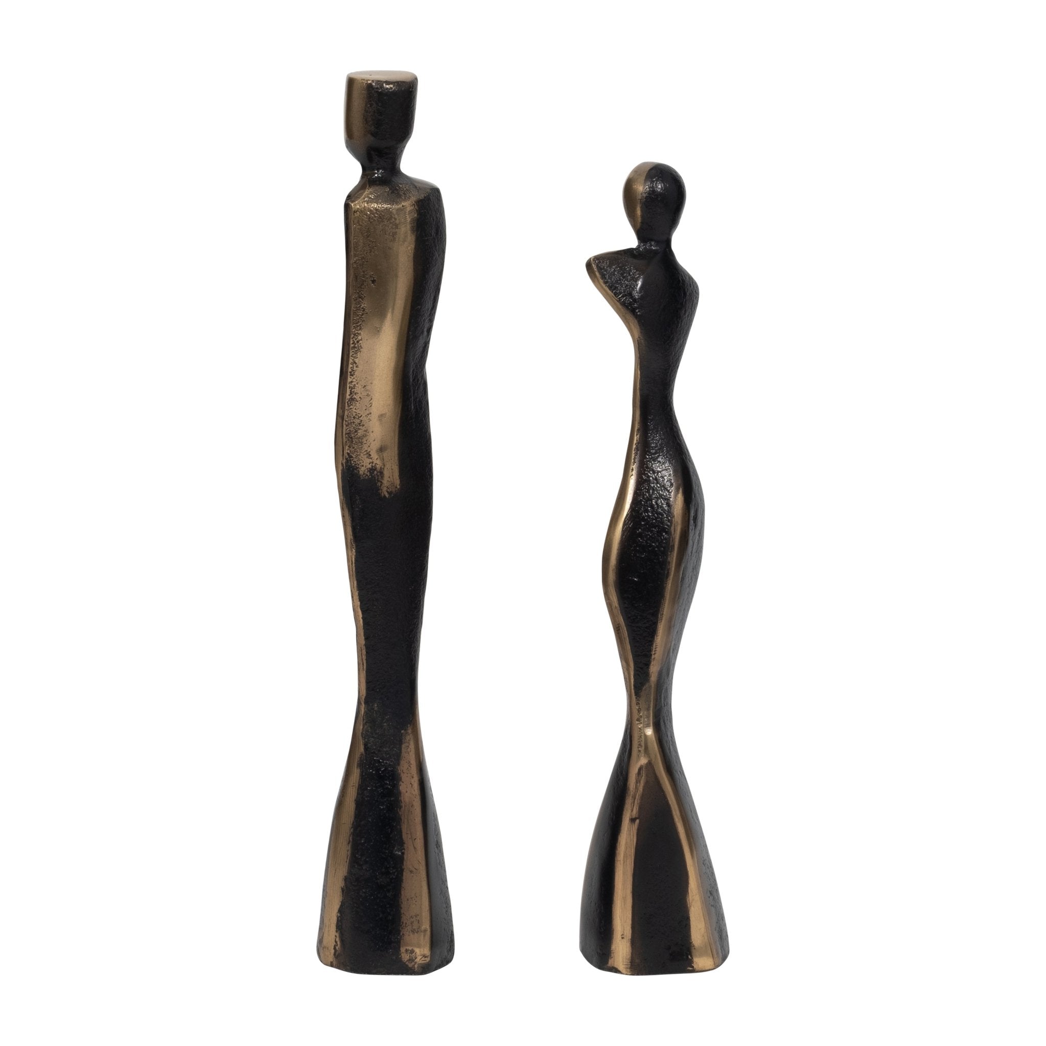 S/2 14/16" Torren Couple Statuary, Bronze Table Decors| Sagebrook Home