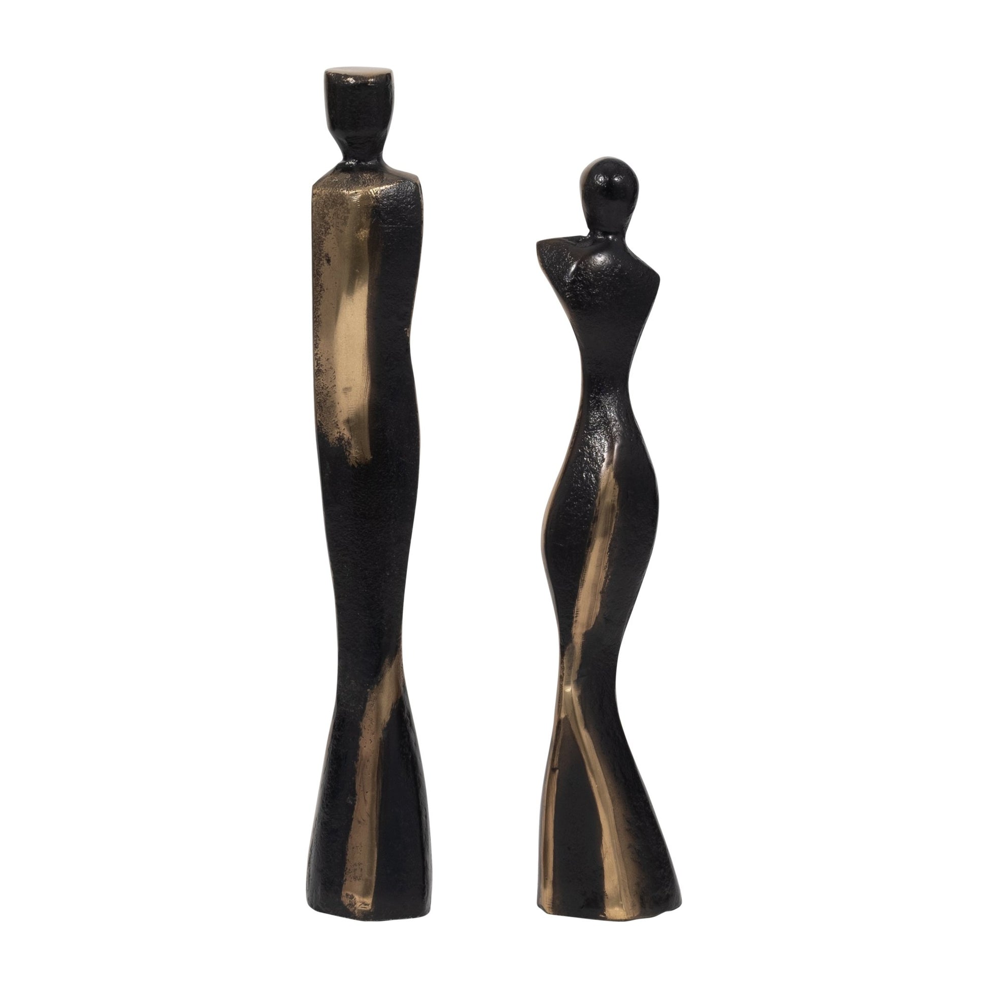 S/2 14/16" Torren Couple Statuary, Bronze Table Decors| Sagebrook Home