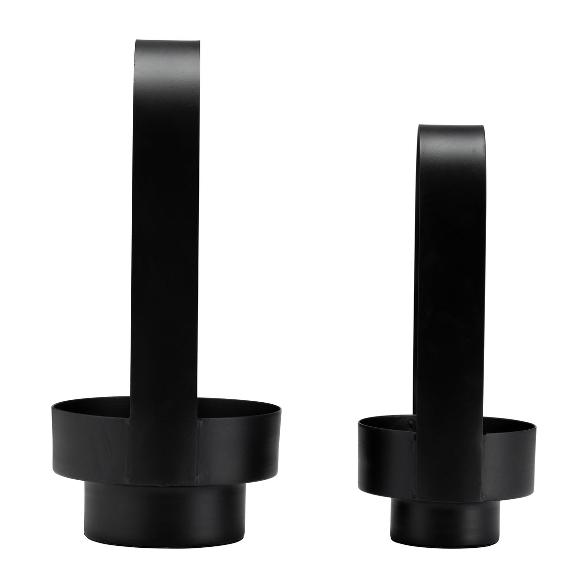 S/2 14/17", METAL LANTERN, BLACK Candle Holders| Sagebrook Home