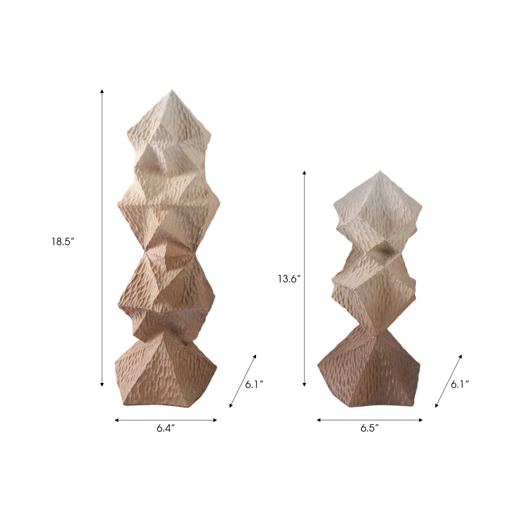 S/2 14/19" Kirby Abstract Ombre Statuary Table Decors| Sagebrook Home