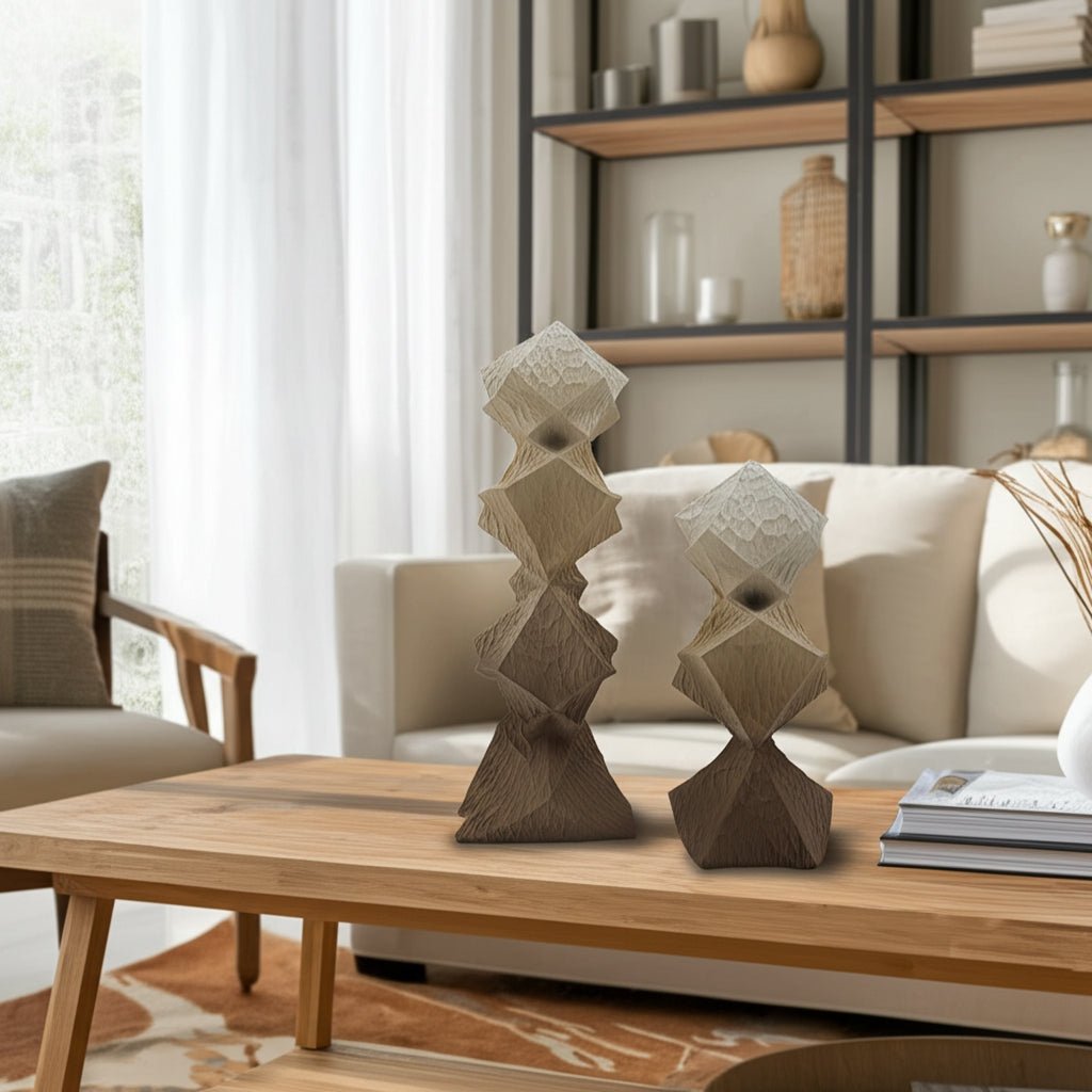 S/2 14/19" Kirby Abstract Ombre Statuary Table Decors| Sagebrook Home