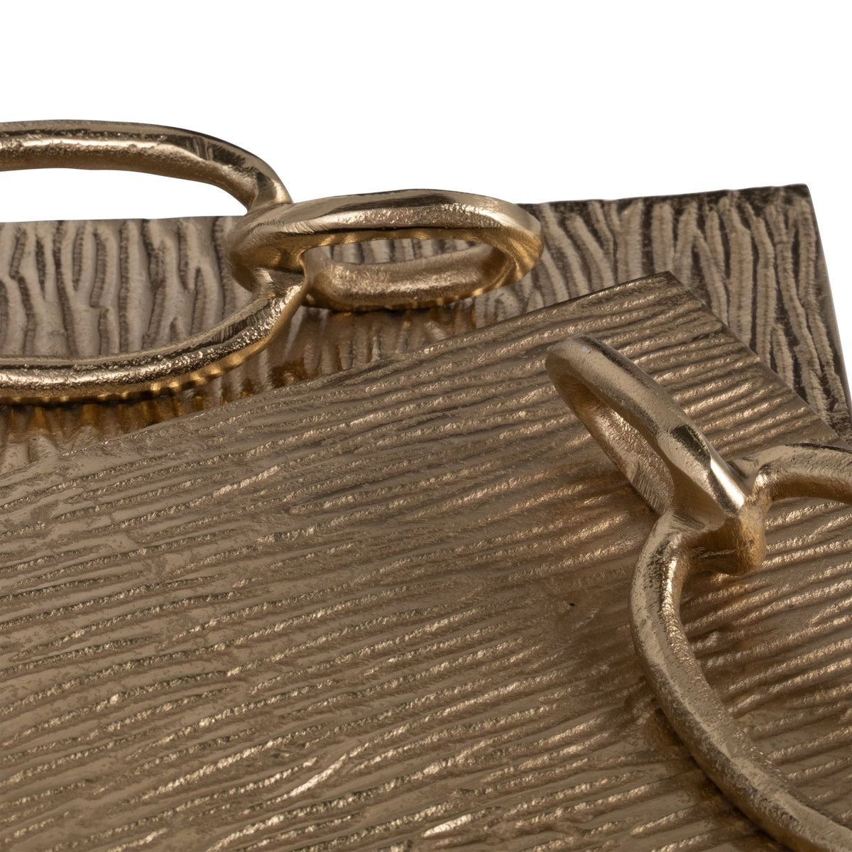 S/2 14/21" Rada Gold Link Trays Table Decors| Sagebrook Home