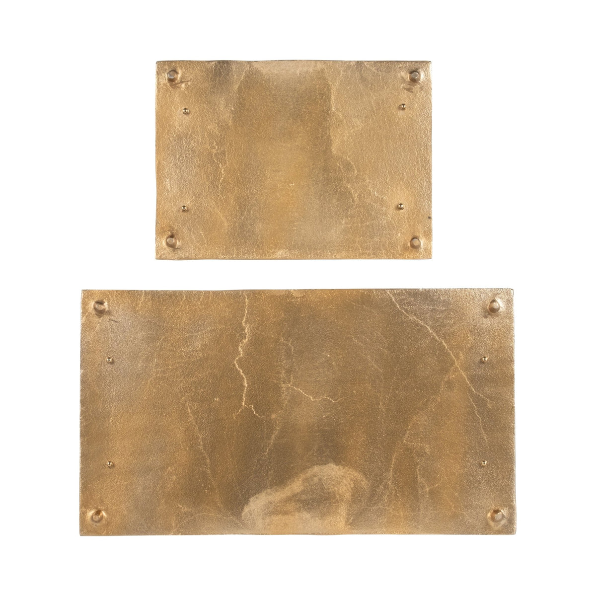 S/2 14/21" Rada Gold Link Trays Table Decors| Sagebrook Home