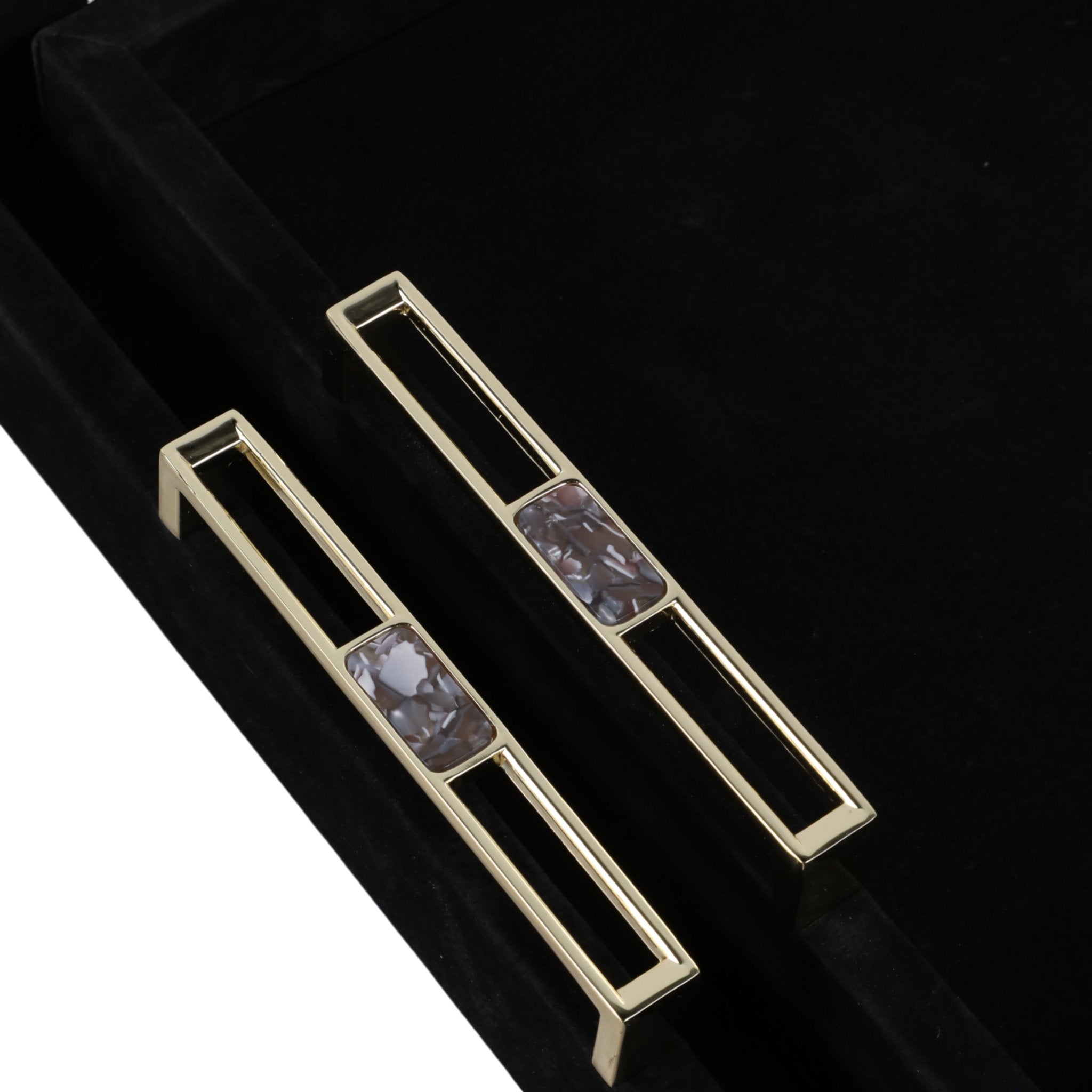 S/2 17/20" RAYNE BLACK SUEDE TRAYS Table Decors| Sagebrook Home