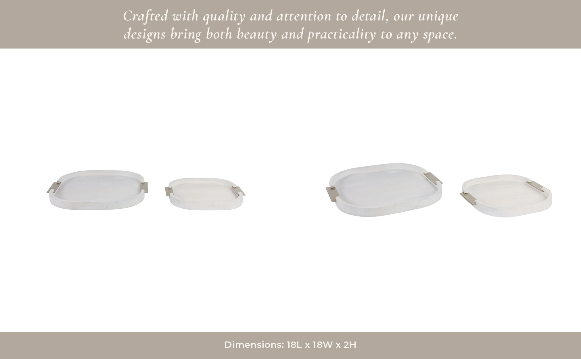 S/2 18/14" Colchester Wood Trays Table Decors| Sagebrook Home