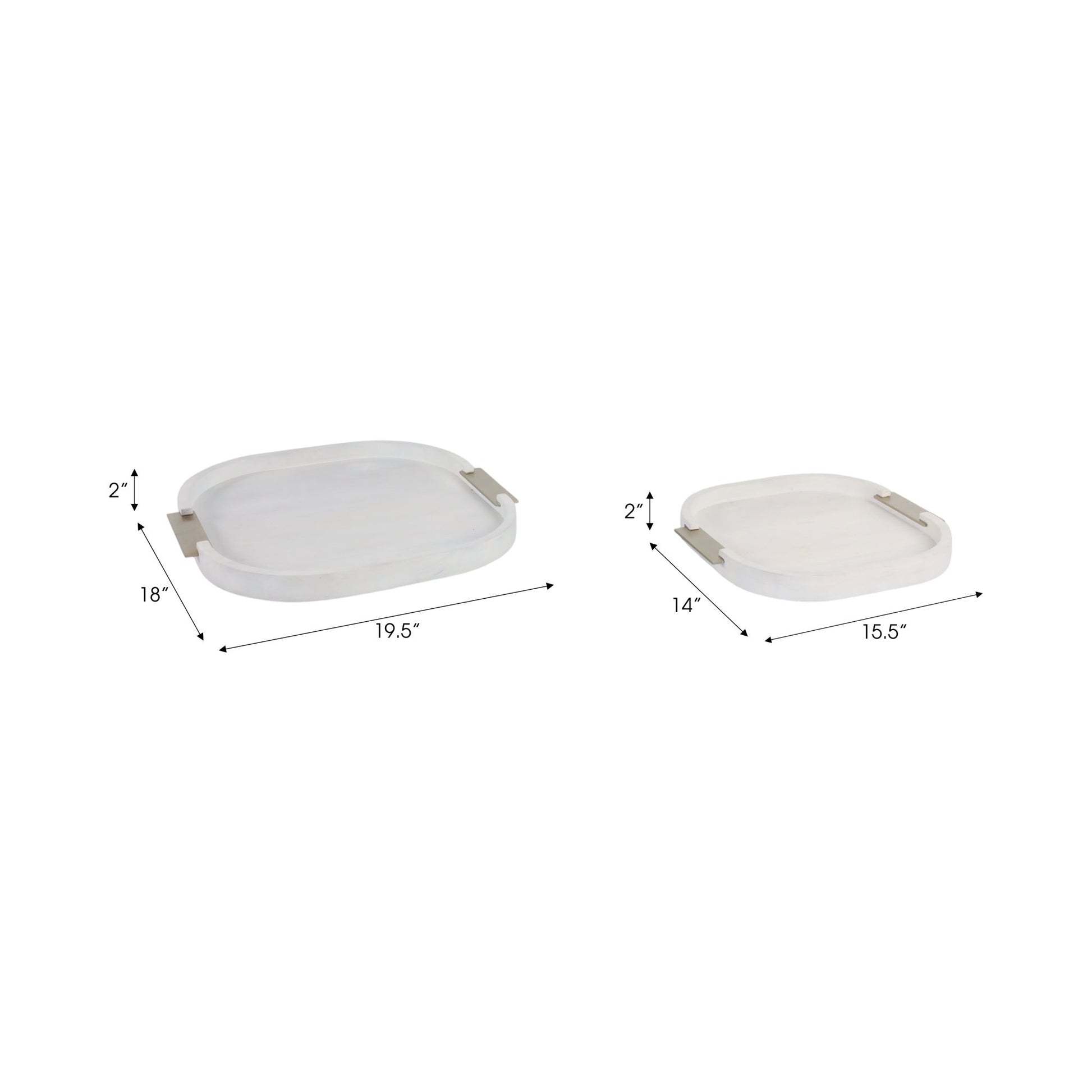 S/2 18/14" Colchester Wood Trays Table Decors| Sagebrook Home