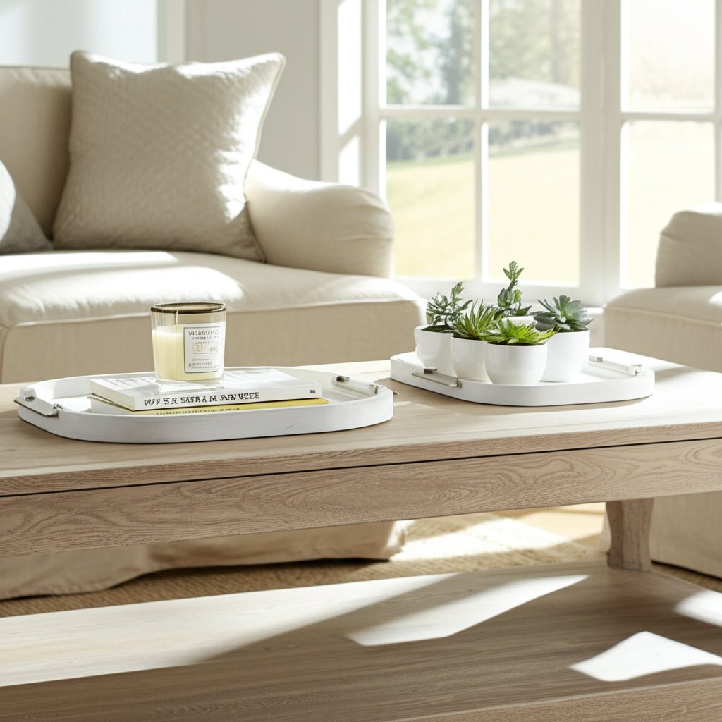 S/2 18/14" Colchester Wood Trays Table Decors| Sagebrook Home